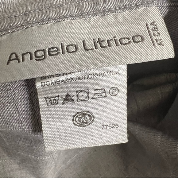 Angelo Litrico Light Gray Men Button Front Short Sleeve Shirt Size XL - Picture 4 of 5